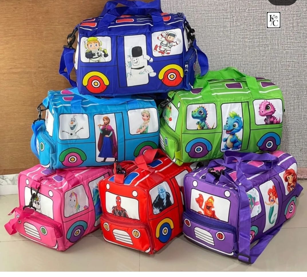 Bus shape bag - assorted prints and colors