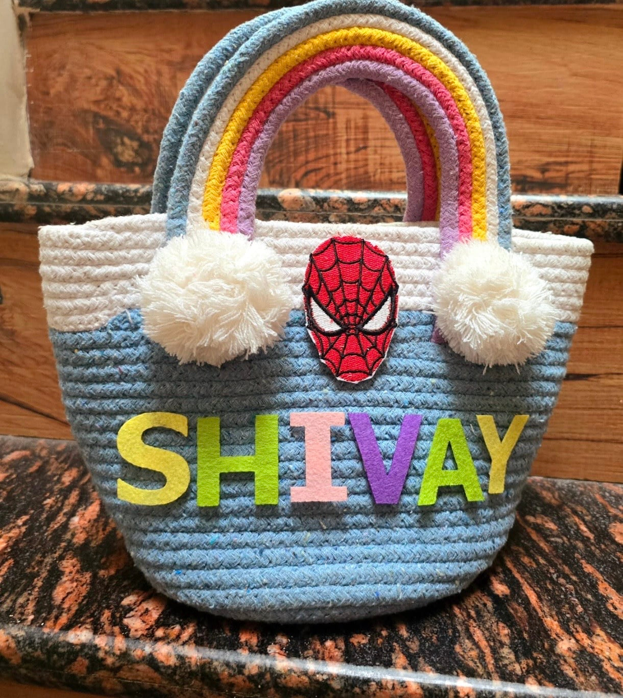 Personalised jute theme baskets
