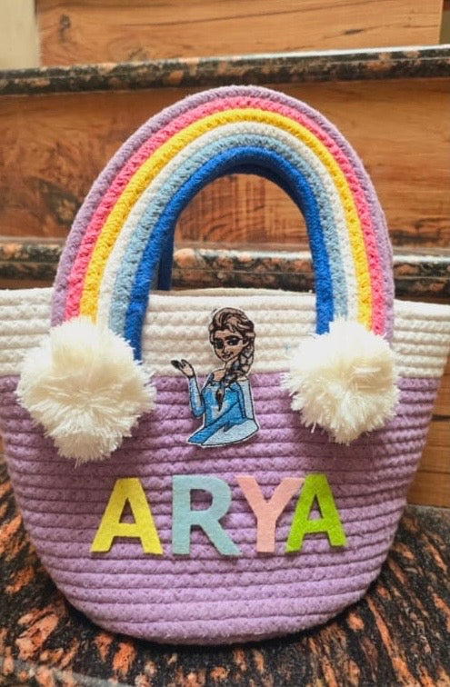 Personalised jute theme baskets