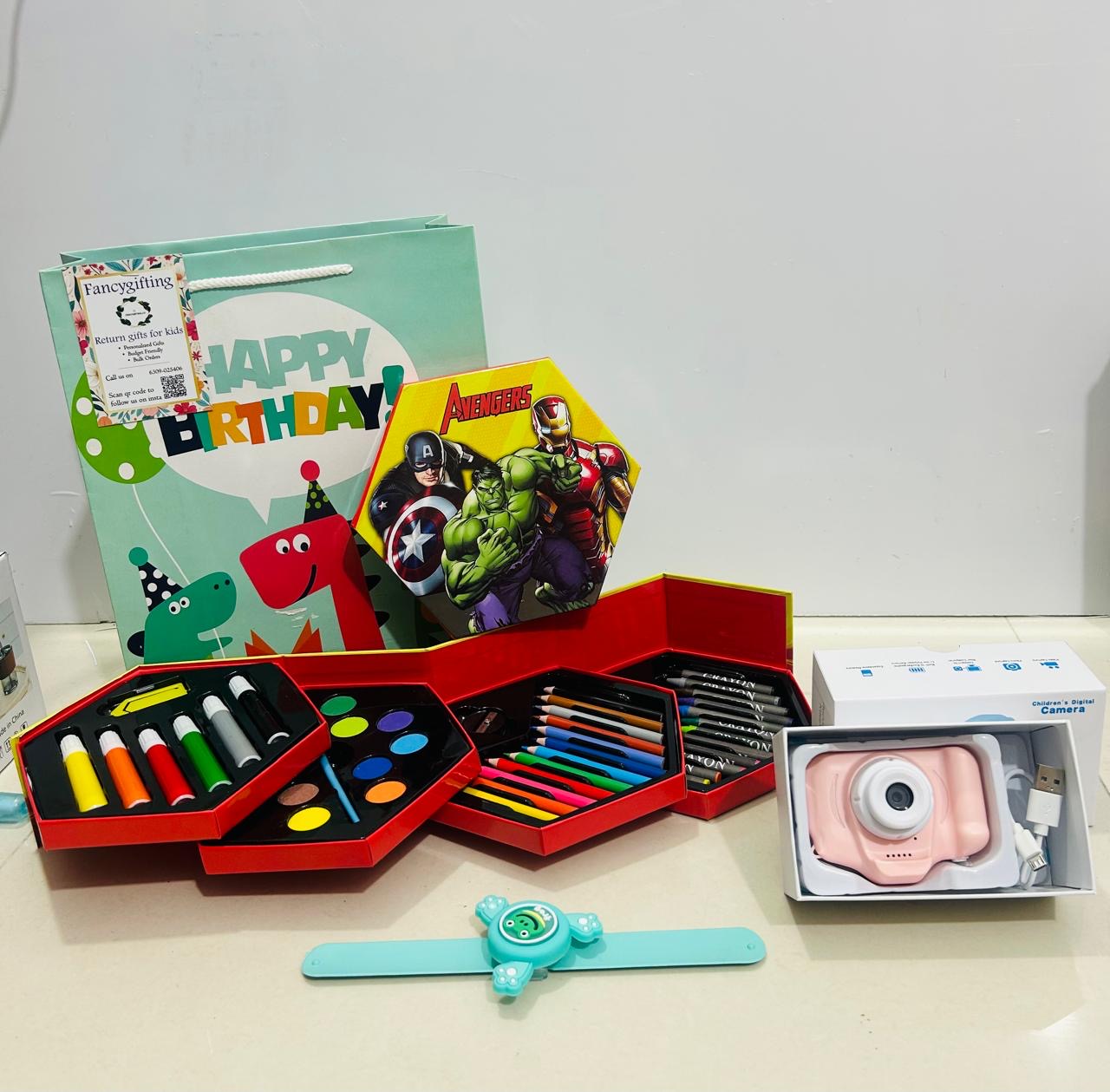 Camera with hexagon colo kit hamper