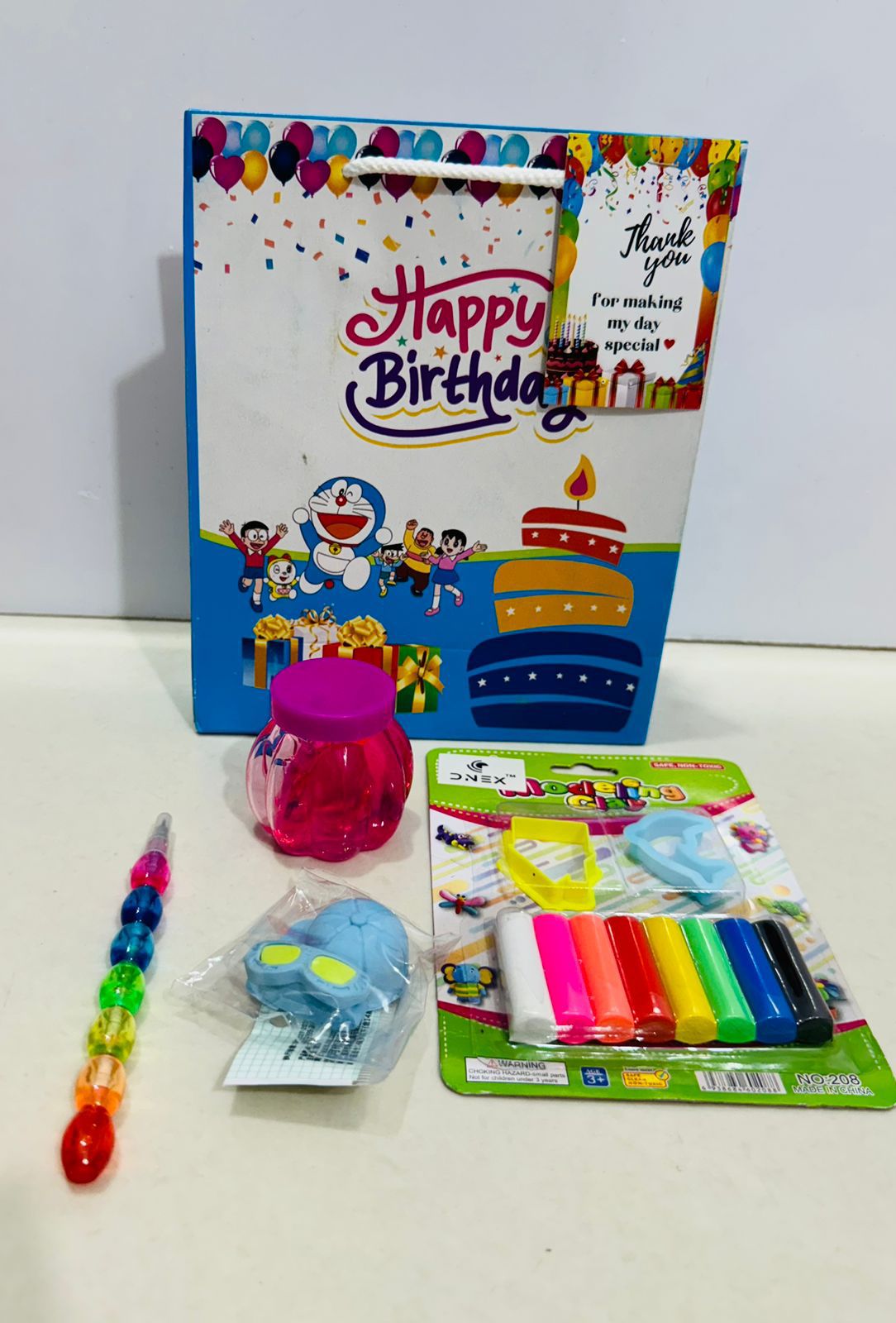 Slime bottle with clay kit hamper