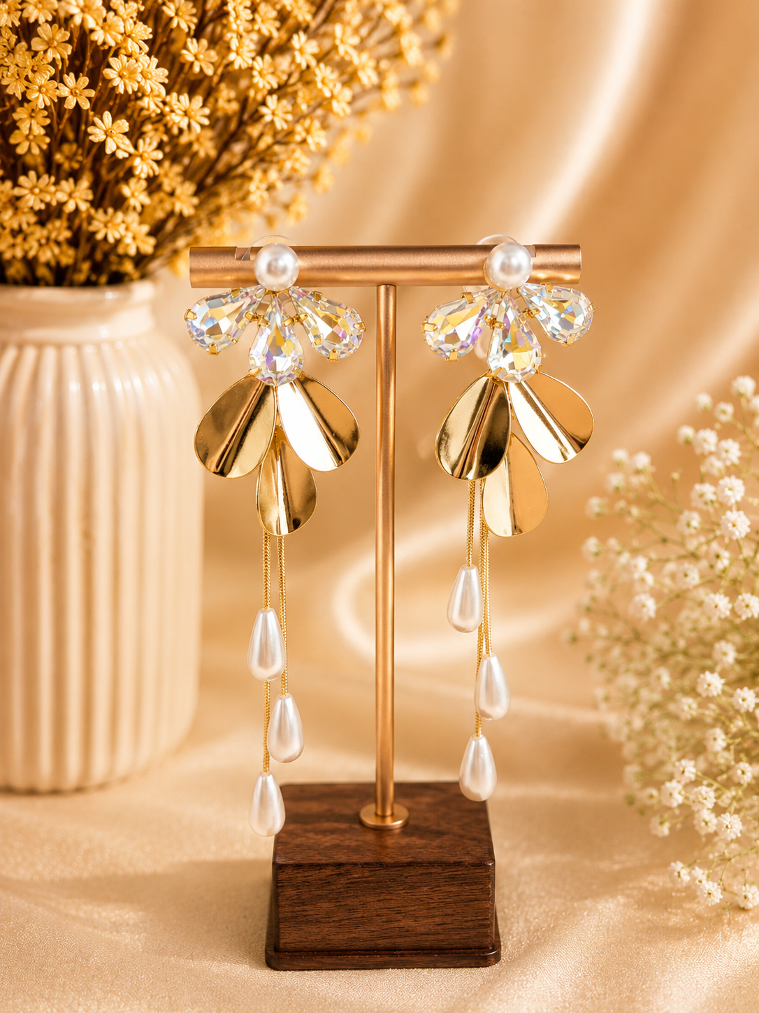 Golden Dew Drops Earrings