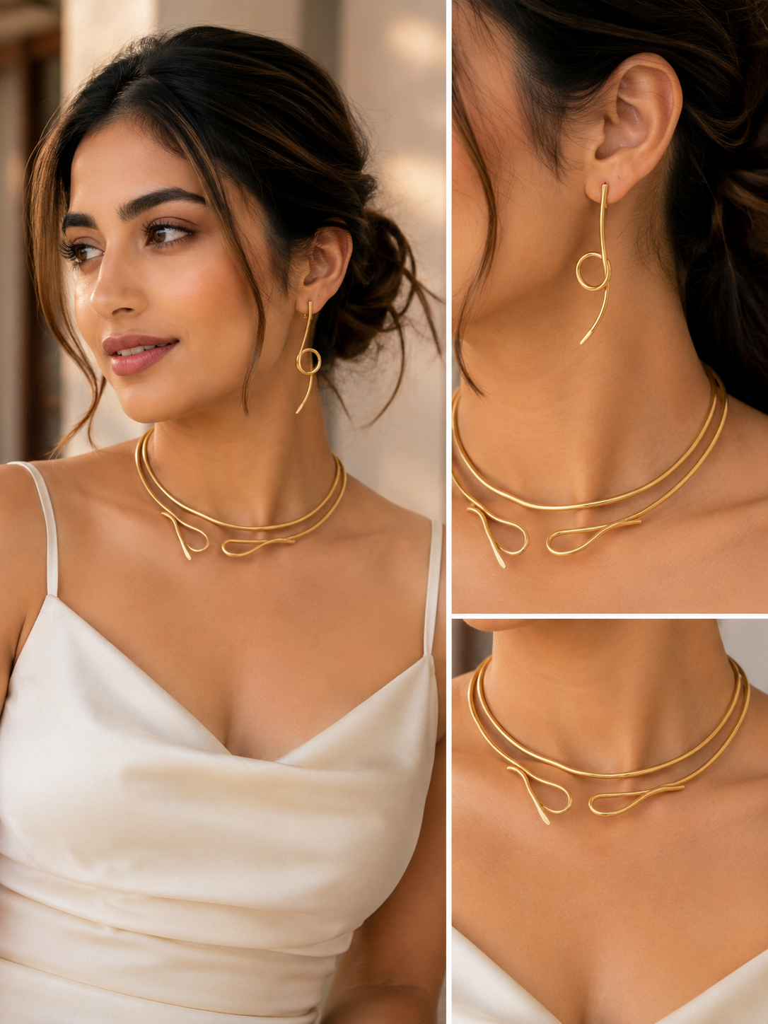 Aurora Curve Necklace Set
