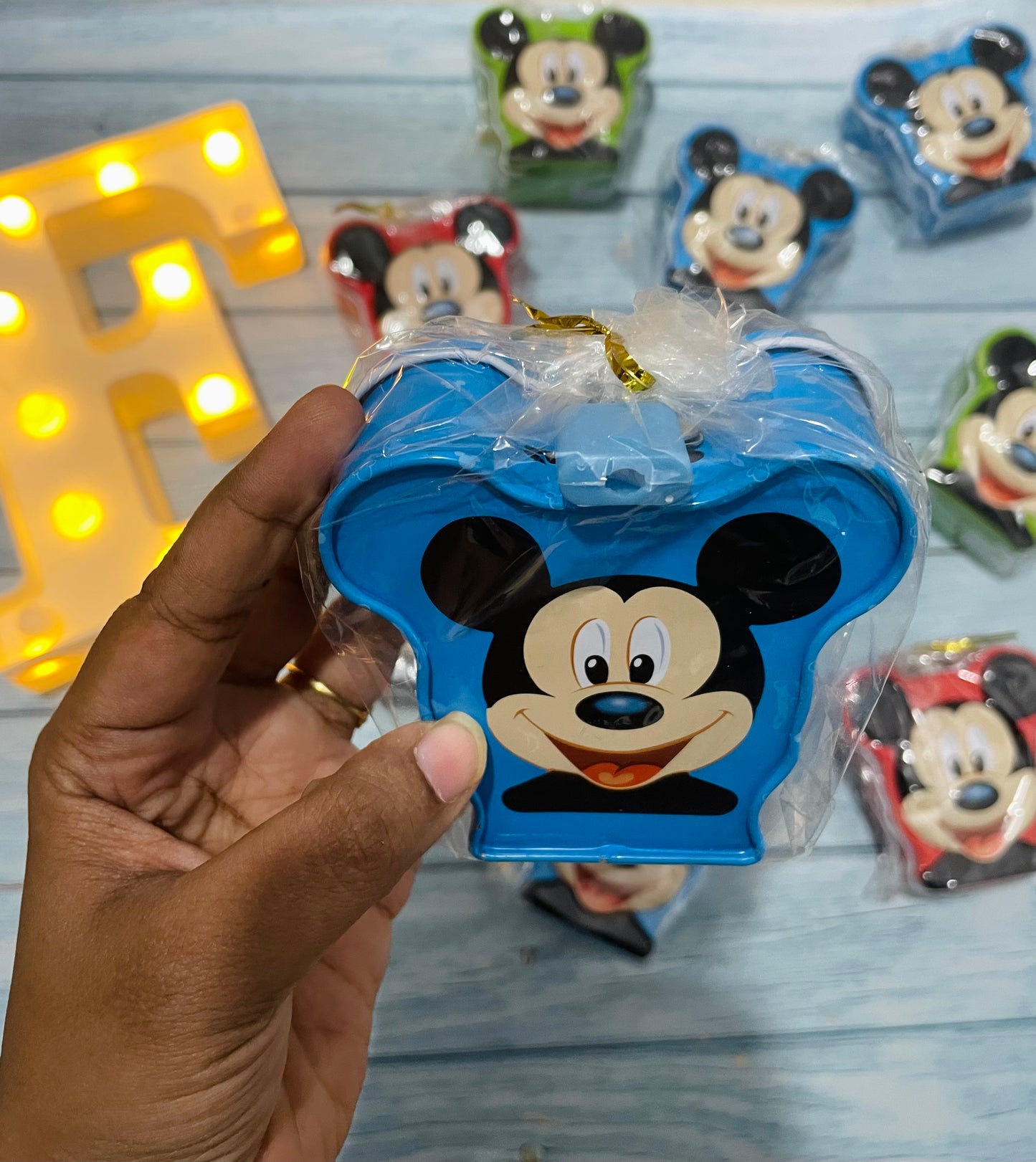 Mickey mouse piggy bank in assorted colours