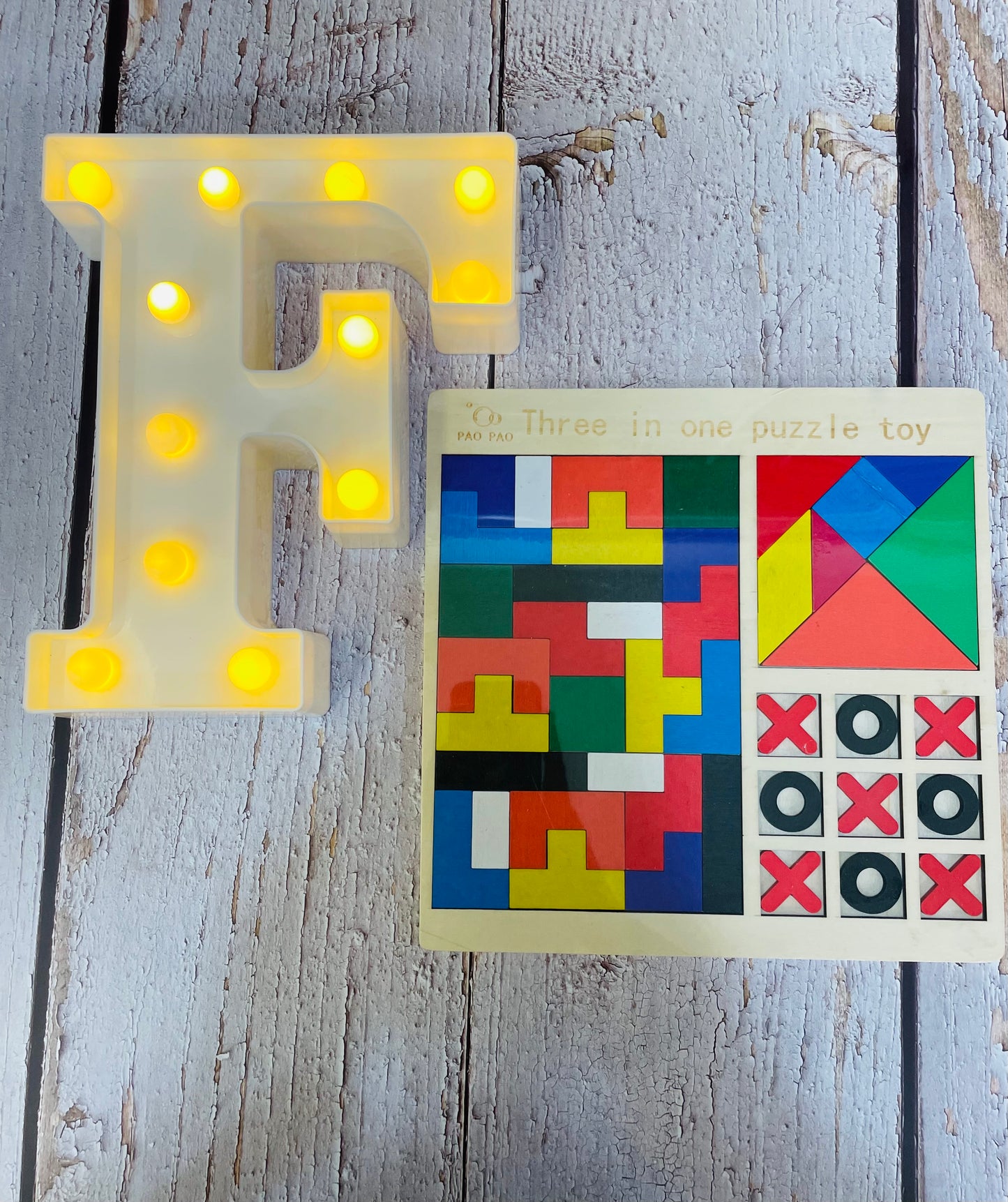 3 in 1 wooden puzzle