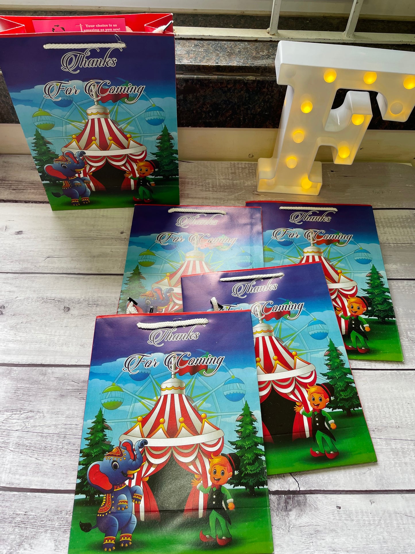 Carnival theme gift bags
