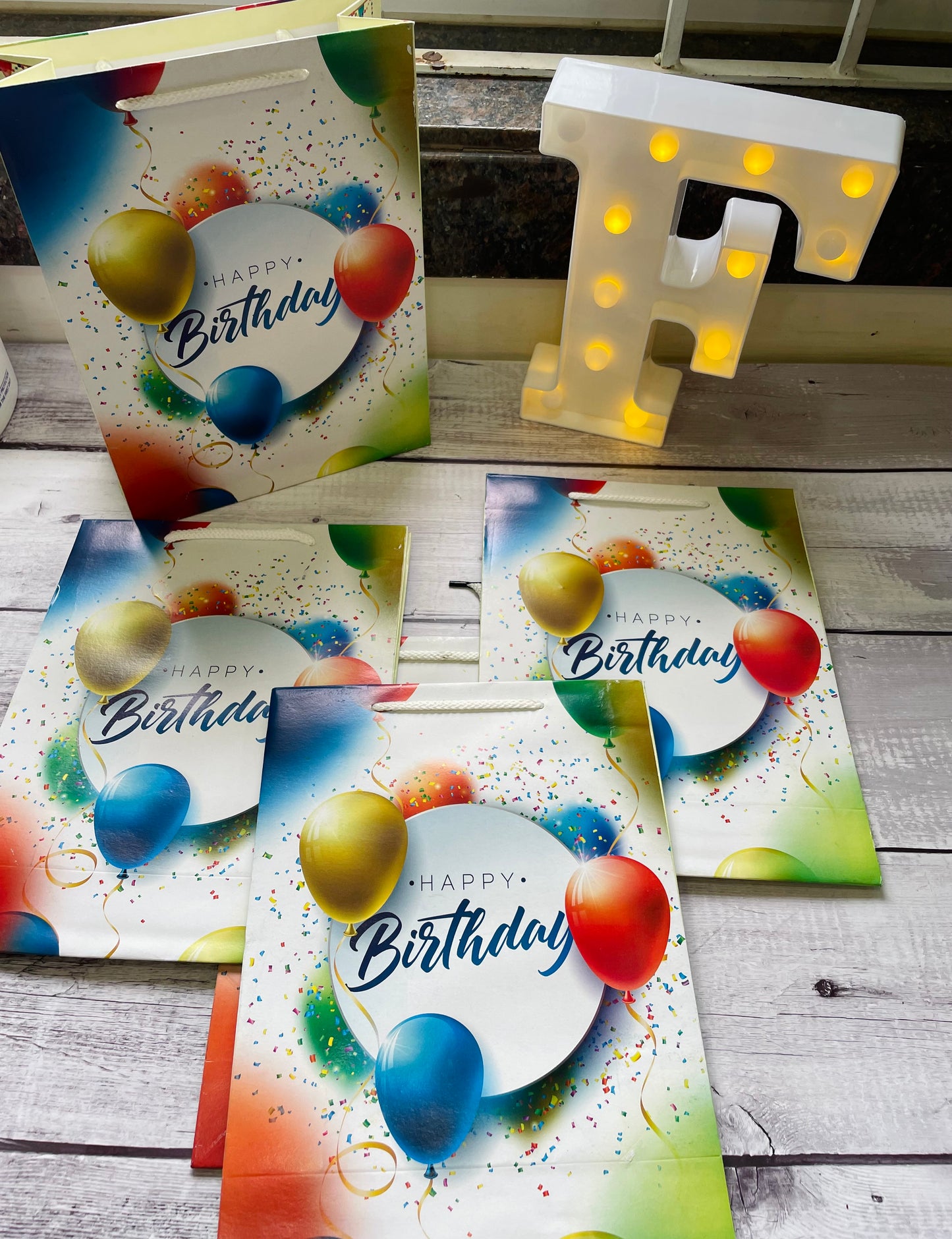 Ballon theme gift bags