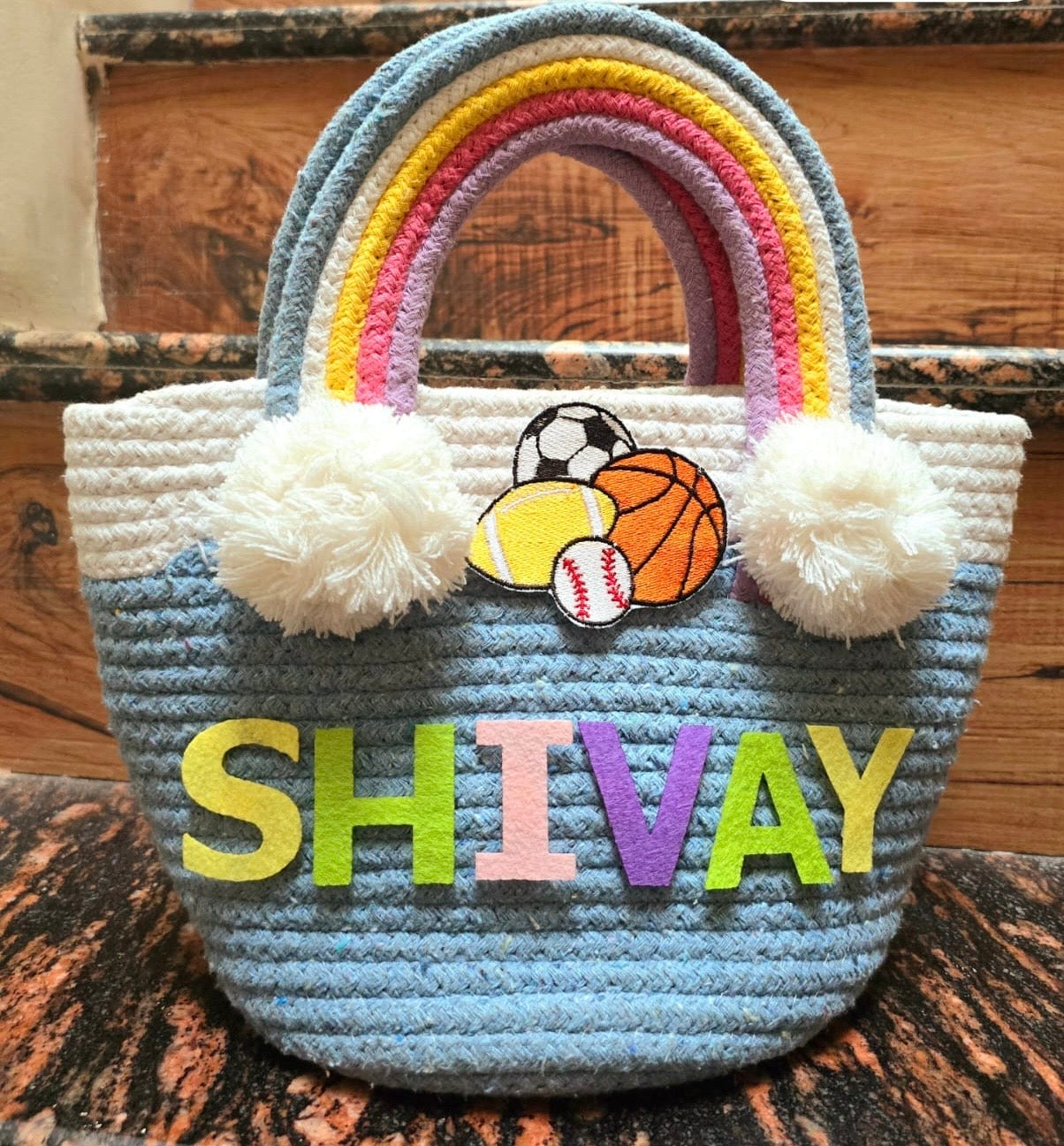 Personalised jute theme baskets