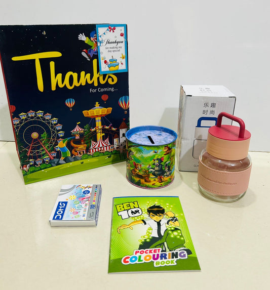 Glass jar with tin piggy combo