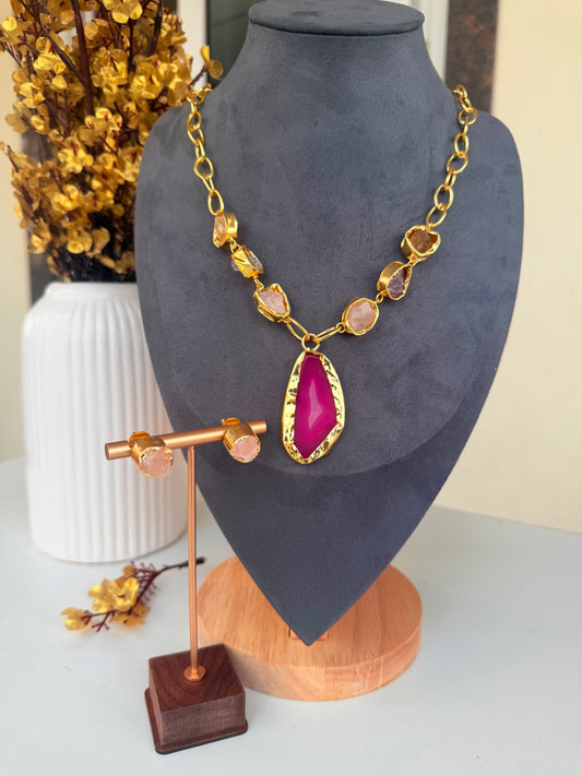 Amara Luxe Brass Chain Necklace Set