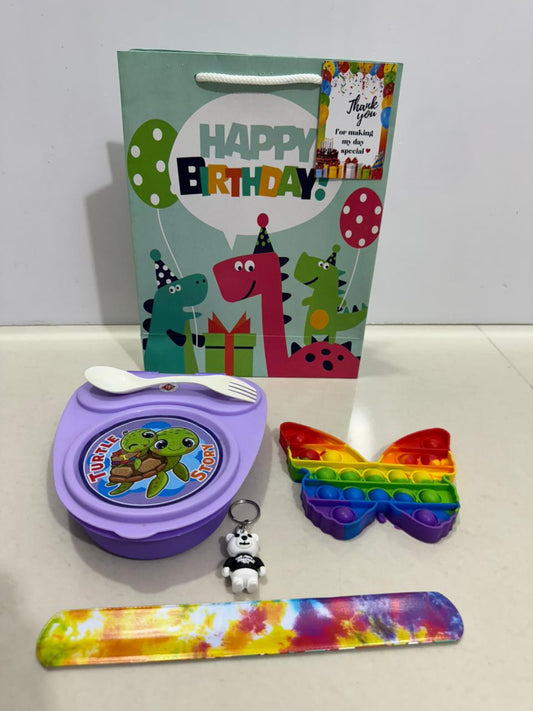 Snacks box with popit game combo