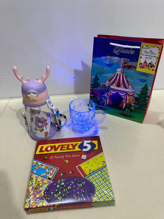 LED light cup with lovely5 game combo