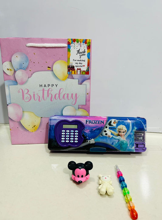 Calculator light pencil box hamper