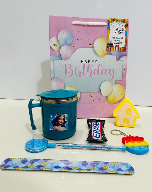 Character cup with lid and assorted stationary combo
