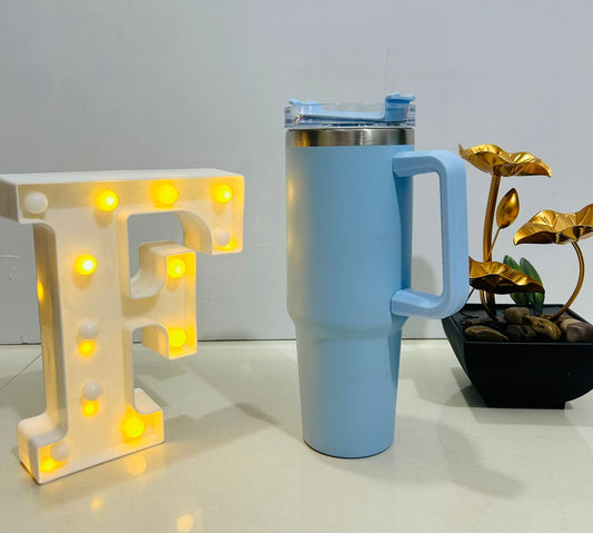 Tumbler with lid and straw