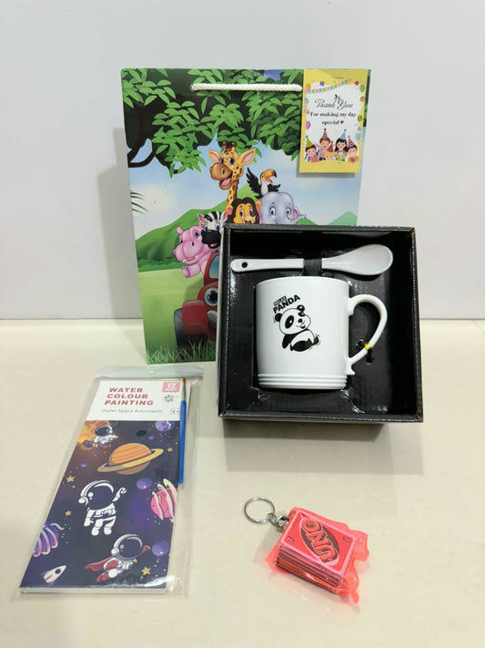 Cup with spoon hamper