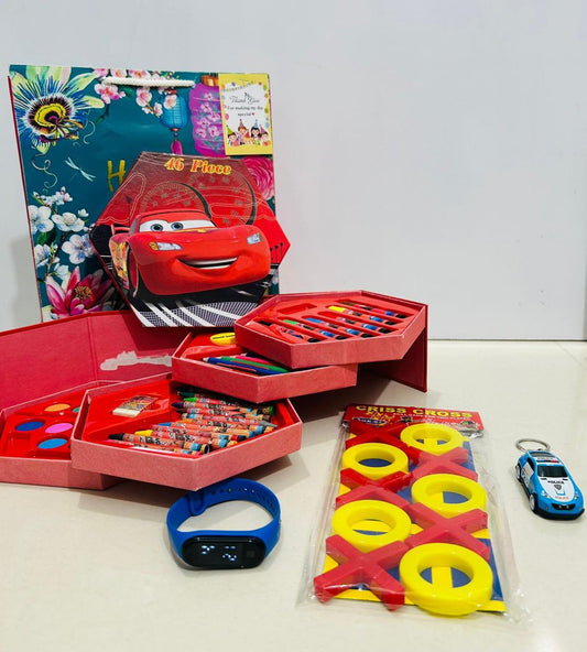 Hexagon color kit with xoxo game hamper