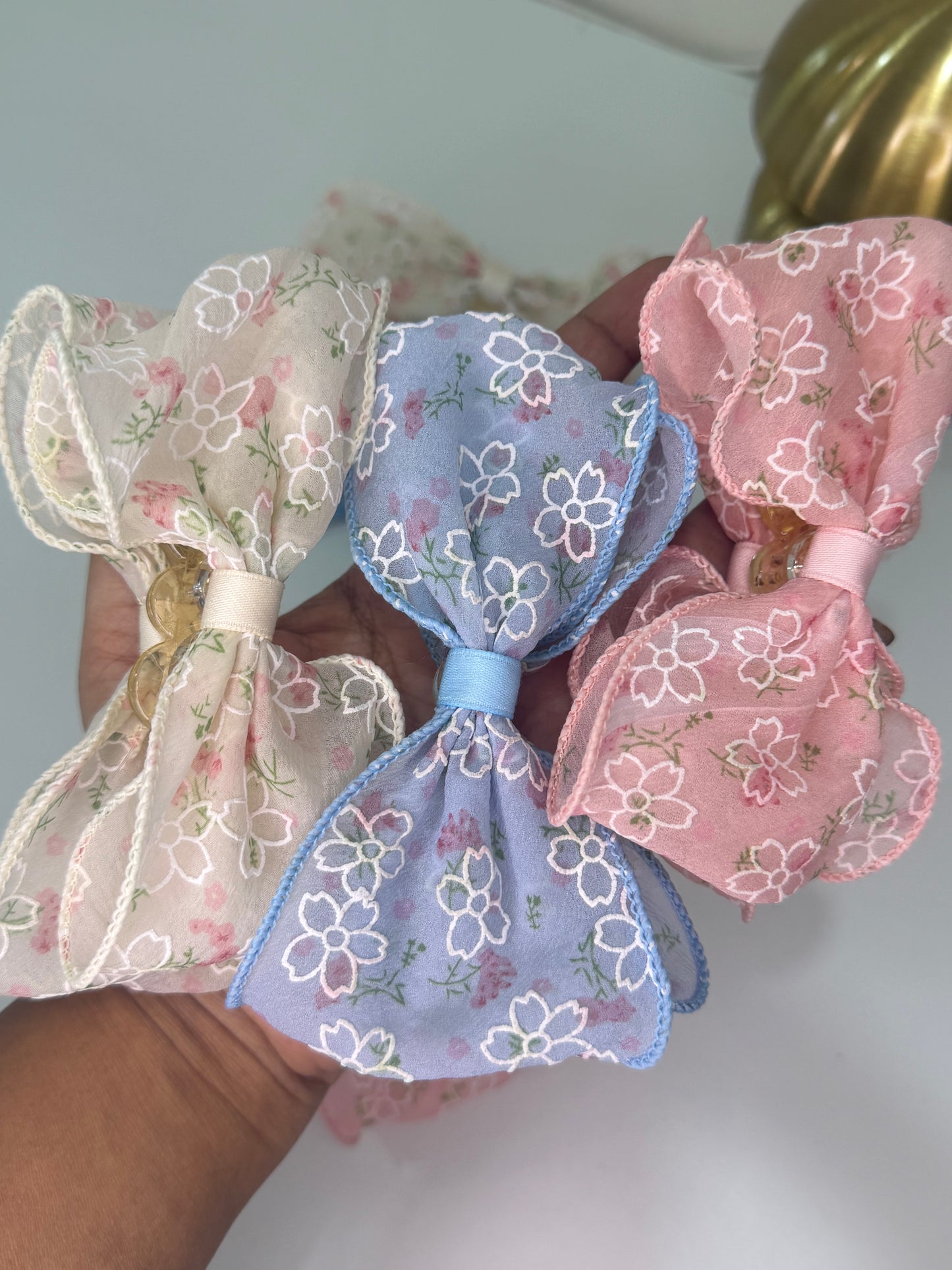 Petal Whisper Bow Claw Clip