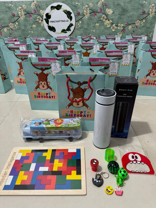 Bottle , puzzle, stationary box hamper