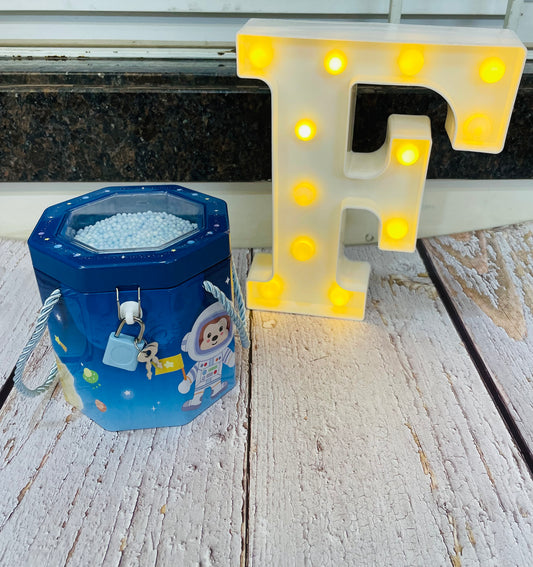 Space theme piggy bank