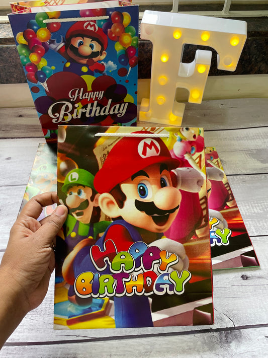 Mario theme gift bags