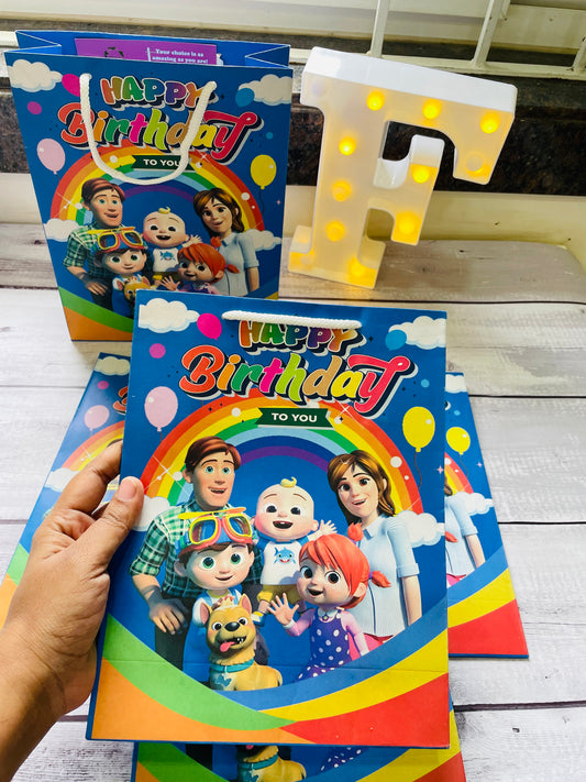 Cocomelon theme gift bags