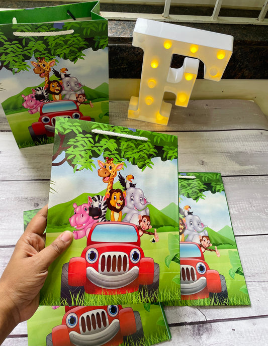 Jungle theme gift bags