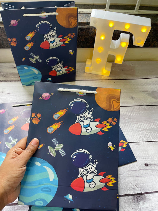 Space theme gift bags