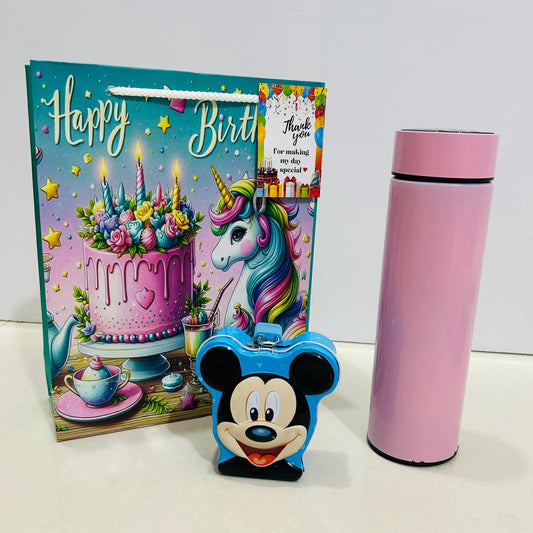 Bottle with piggy bank combo