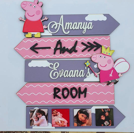 5 layered Kids Room Name plate