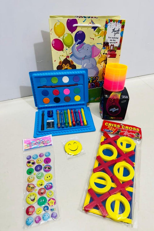 color kit with spiral and xoxo game hamper